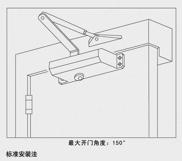 明装闭门器安装尺寸图图片