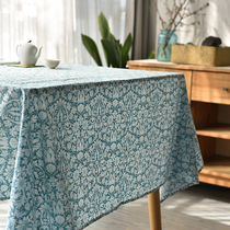 Minima picnic retro plant pattern Nordic cloth art day-style tea table Rectangular Dining Table Cloth Tablecu not waterproof
