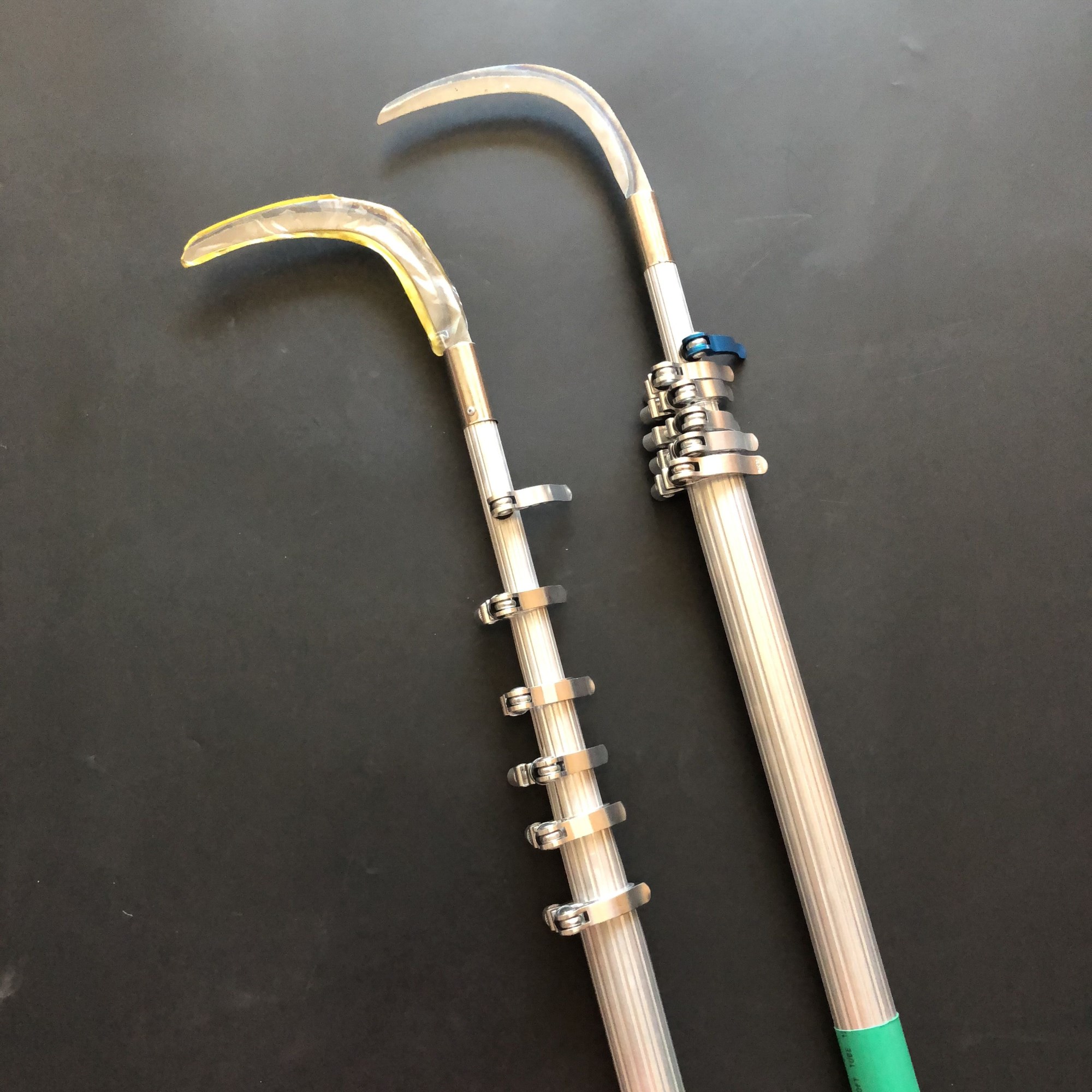 加粗加厚轻款铝合金10米12米伸缩槟榔杆槟榔刀摘果杆防电防脱节