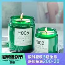 6PM Candle Co Scented candle Creative handmade small firefly green bottle Romantic fragrance to soothe the mind and help sleep