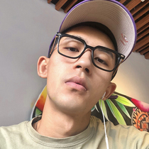 Anti-blue light Mens black frame flat mirror Korean version Tide Retro Original Accommodation Small Box with Degrees Eye Frames Women