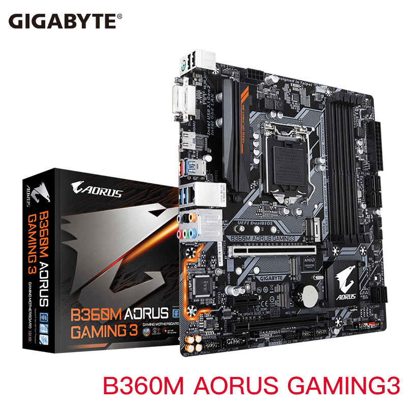 技嘉 b360m d3v/ds3h/gaming 3/hd3/aorus pro主板台式机电脑游戏1151针八代