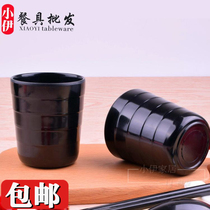 Black imitation porcelain mug MELAMINE MUG RESTAURANT RESTAURANT HOTEL WATER CUP PLASTIC DRINKS CUP BATCH JUICE CUP KTV WINE CUP HAIR