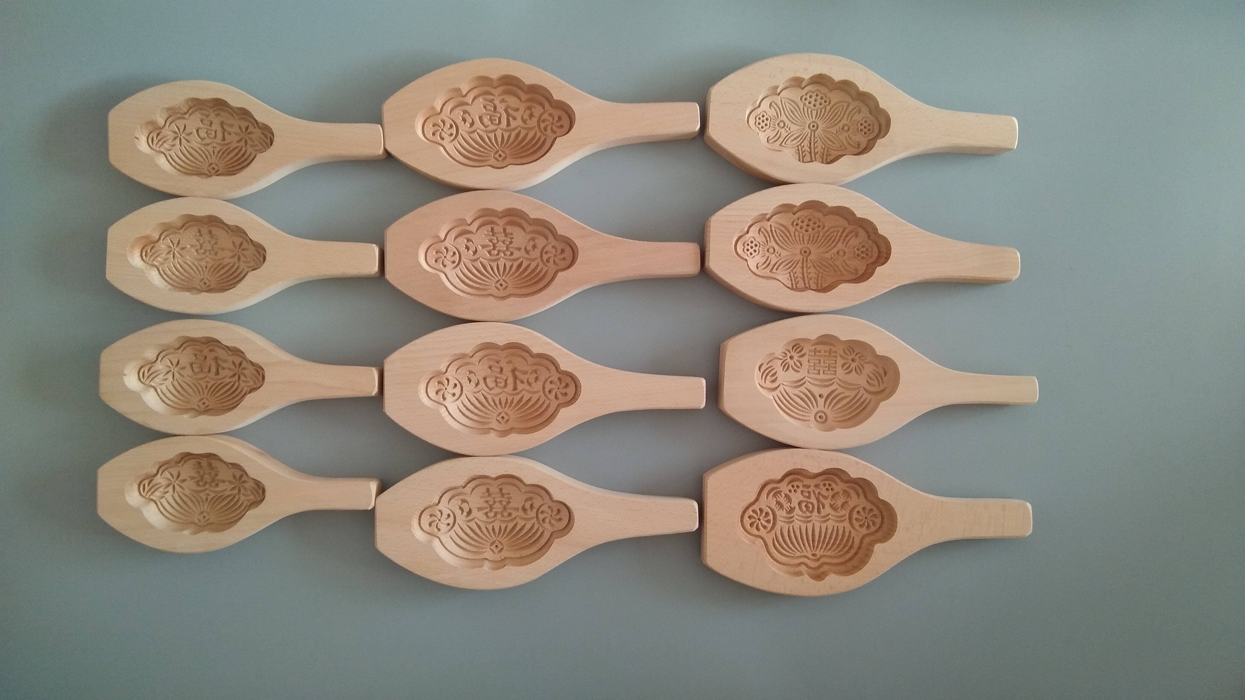 莲子莲蓬子 荷叶荷花 饼印合页木质饽饽馒头卡子木头