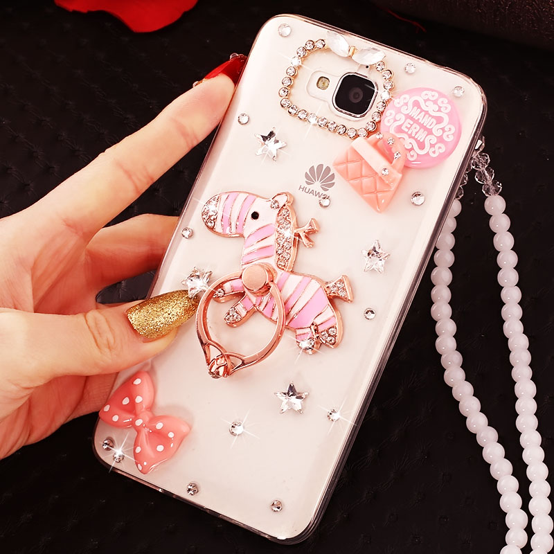 huawei glory 3c mobile phone shell h30t00 protective cover t10/u10 crystal diamond u00 with lanyard l01 transparent soft