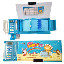 Korean cute little geek multifunctional stationery box men and women automatic pop-up seven functions pencil box