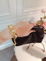 Xinyi Room 20 Spring High-quality textured gold chain beaded bracelet