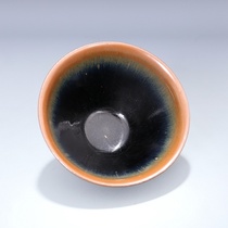 Song Jianyang black glazed yellow rabbit mouth tea bowl antique porcelain antique porcelain old object collection