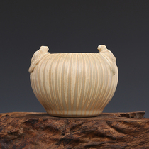 Folk collections in the middle and late Qing Dynasty double bat scraping gold pen washing room equipment antique porcelain old Collection