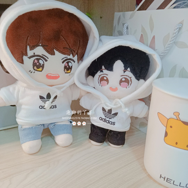 15 20CM doll sportswear hoodie EXO doll Xiao Zhan cotton doll baby clothes can be customized personality logo