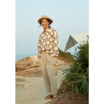 No Good See City Linen Wool Blend Original Hemp Color Loose Casual 90% Cone Pants (in place)