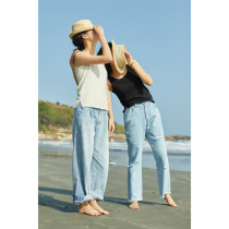 No good to see City Swiss import island cotton vest blouses for summer comfort good wearing 100 lap three-colour sleeveless T