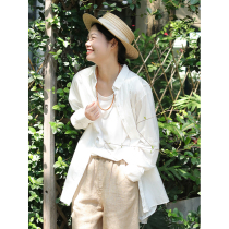 No good see the city imported high-chunk cotton large contours of long refreshing literary teenager white shirt (not fall)