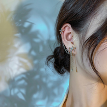 South Korea Asymmetrical Flowers Earrings Female Pure Silver 2022 New Superior Sense Temperament Earrings Design Earrings Ornament