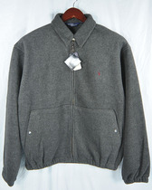 Mens zipper jacket solid color autumn and winter business jacket RL soft fleece jacket jacket jacket top black Gray wine red