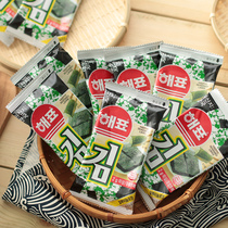 Korean seaweed imported snacks Sea brand Sea floating ready-to-eat roasted seaweed 16g sushi seaweed slices net red snacks