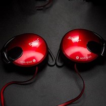 Hanging ear headphones Ear Mai Voice Heavy Bass Music Line Control High Sound Quality Round Hole Wearing Type Microphone