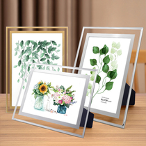 Crystal photo frame table plus printing and washing photo creative glass like photo frame frame 855667 inch 7 ten 10 inch
