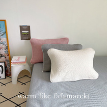 fafamarket Korean homemade ins Wind spring hipster pillow pillow leather cotton pillowcase three colors optional