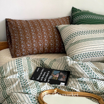 Super high value Korea retro style ~ fafamarket imported skin-friendly summer cotton quilt cover pillowcase