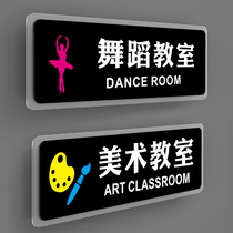 School tutoring training class Art piano music dance classroom door signs door stickers custom piano room Brand