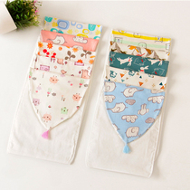 4 baby cotton 4-layer gauze sweating towel baby sweat cloth baby sweat towel kindergarten children pad back towel