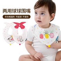 Baby cotton saliva towel baby cartoon bib children double thin triangle towel newborn gauze bib