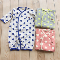 Baby cotton long sleeve Ha clothes baby dual-purpose sleeping bag autumn and winter big round spot climb suit