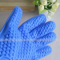 Two padded silicone microwave Gloves oven baking kitchen high temperature resistant anti-scalding heat insulation gloves