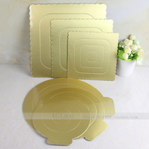 Golden thick cardboard pad 6 inch 8 inch 10 inch round square cake bottom Tomus paper tray Baking Tools 5