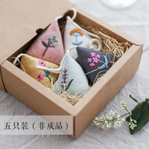 End Afternoon Handmade Diy Embroidered Rice Dumplings Zongzi sachet Leaf Lavender Lavender Tranquilize Mosquito Repellent Incense Bag Pendant Finished Product
