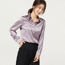 Silk shirt women long sleeve 2021 spring new style professional fashion temperament foreign white satin mulberry silk top
