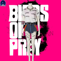 Nado Raptor squad and Halle Quinn the same clown female cos costume female full set of tattoo stickers necklace