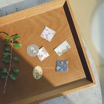 Korea daiso daiso floralmoment flower series Shoulder bag makeup storage bag airpods protection