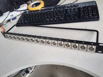 U16-BNC Jiaonmei HD-SDI HD video BNC dual-pass socket 4K HD 16 bit hole 1U Cabinet panel