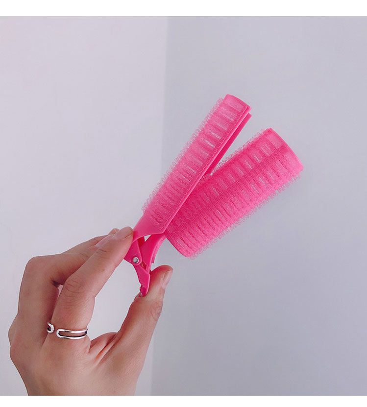 网红推荐懒人刘海固定夹蓬松卷发夹造型神器韩国自粘卷塑料不伤发