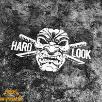 TLP Hollow car sticker Prajna mask HARD LOOK gaze Samurai car modification tide sticker Rear windshield Sticker
