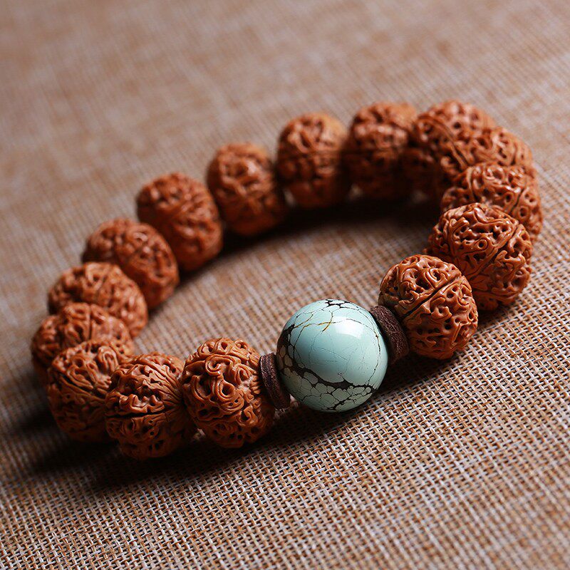 手工雕刻龙珠大金刚菩提子手串男女情侣文玩佛珠手链把玩原矿念珠