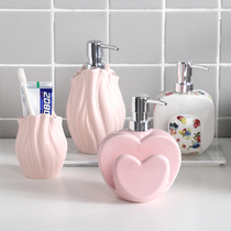 Solxin Nordic light luxury high-grade ceramic pressing sub-bottle Lotion bottle Portable shampoo shower gel empty bottle