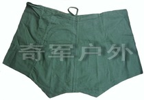 Bayi grass green old-fashioned big pants pure color simple