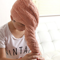 Extra thick thickened dry hair cap super absorbent quick-drying hat dry hair towel shower cap headscarf