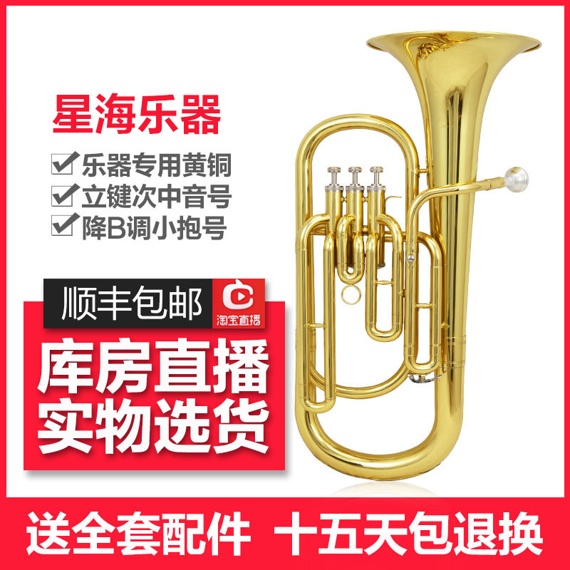 Euphonium Musical instrument b-down three-tone key Euphonium Small horn Balidong brass instrument Euphonium