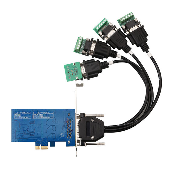 PCI-E ~ 4- 포트 RS485/422 확장 카드 산업 등급 직렬 카드 변환기 전압 억제 보호기 PCI-E ~ 4- 포트 RS485/422 확장 카드 산업 등급 직렬 카드 변환기 전압 억제 보호기