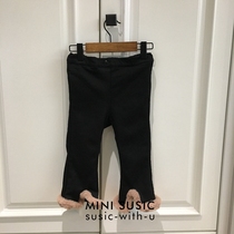 Korean high-end childrens clothing girls micro-La fleece pants
