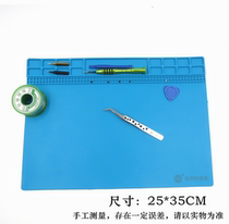 Mobile phone repair table blue thermal insulation cushion with grooves new screw positioning area high temperature resistant and no odor pad