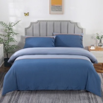Different old coarse cloth four-piece set pure cotton simple wide striped solid color double bed bedding sheets