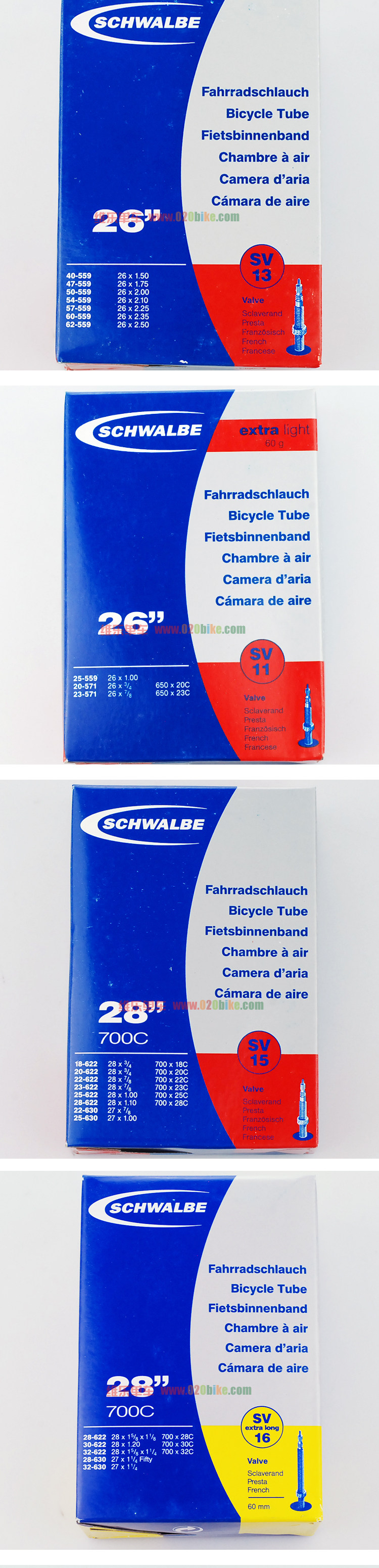 Камера велосипедная 世文schwalbe 451 406 轻量小布小轮径折叠自行车内胎 法嘴美嘴