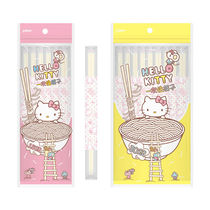 Pleasant and disposable independent packaging of small cat-style bamboo chopsticks convenient and sanitary takeaway cute cartoon girl