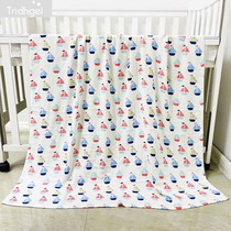(Bamboo Fiber Gauze) Four-ply Baby Blankets Thin childrens newborn Baby Nap Cover Blanket Summer Air-conditioned Room
