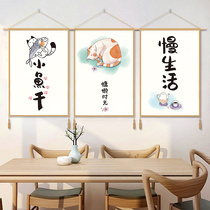 Kitchen Chinese minimalist background cloth Nordic ins hanging cloth wall cloth tapestry hanging fabric bedside bedroom healing system